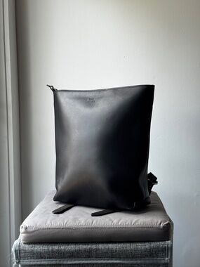 The Stowe Leather Bucket Backpack